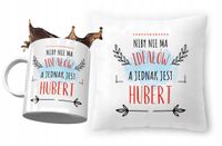 Zestaw Dla Huberta Poduszka + Kubek Na Prezent Z Nadrukiem Ze Zdjęciem