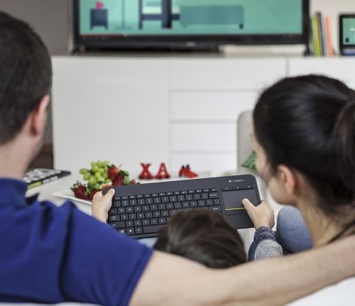 Logitech K400 Plus Wireless Touch Keyboard Czarna na Arena.pl
