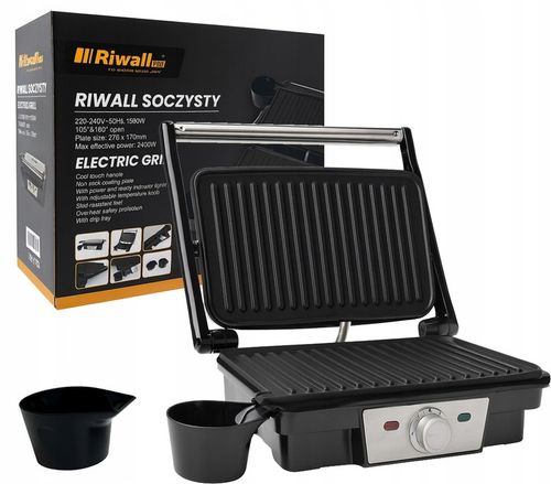 Grill elektryczny opiekacz Riwall Soczysty panini 1800W na Arena.pl