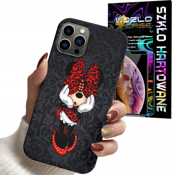ETUI CASE DO IPHONE 13 PRO - MYSZKA MINNIE MICKEY MINI + SZKŁO zdjęcie 1