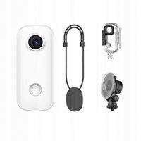 mini mała kamera sportowa sjcam c100 pro white 4k + obudowa +