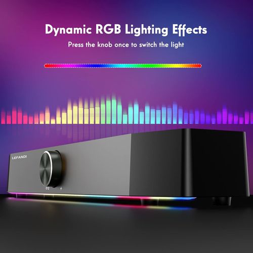 Głośnik przenośny komputerowy LEFANDI D528 czarny 10 W Oświetlenie RGB HIT! na Arena.pl