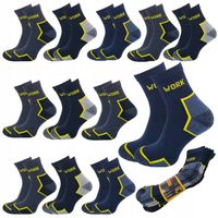 12X SKARPETY MĘSKIE ROBOCZE SKARPETKI BHP WORK GRUBE WZMACNIANA PIĘTA 43-46