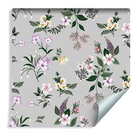 Tapeta do Jadalni Delikatne Kolorowe Kwiaty ROLKA 10m