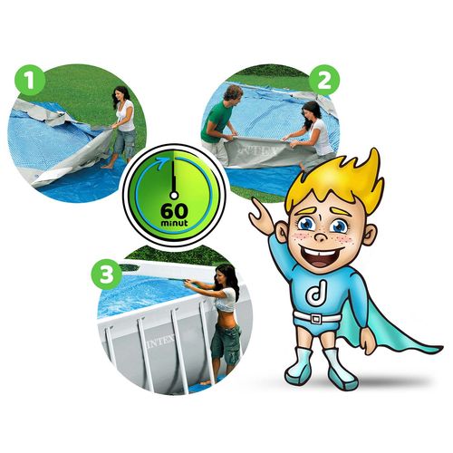 Basen ogrodowy stelażowy 610 x 305 x 122 cm 21w1 INTEX 26798 na Arena.pl