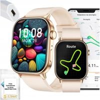 Smartwatch Zegarek Damski GPS Wodoodporny Rozmowy Sport Tętno Menu Polskie