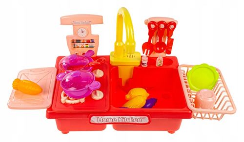 KUCHNIA ZLEW Z WODĄ DLA DZIECI KRAN NA BATERIE PALNIKI AKCESORIA WARZYWA na Arena.pl