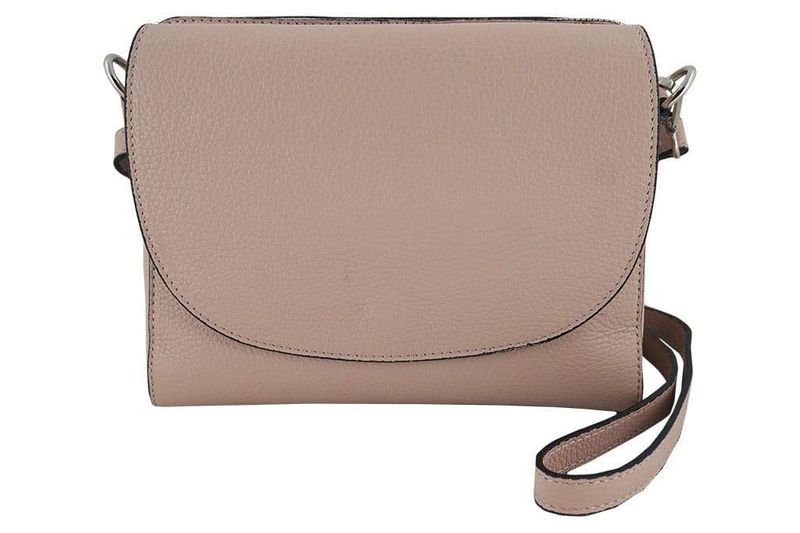 Torebka listonoszka damska - Różowa pudrowa zdjęcie 1