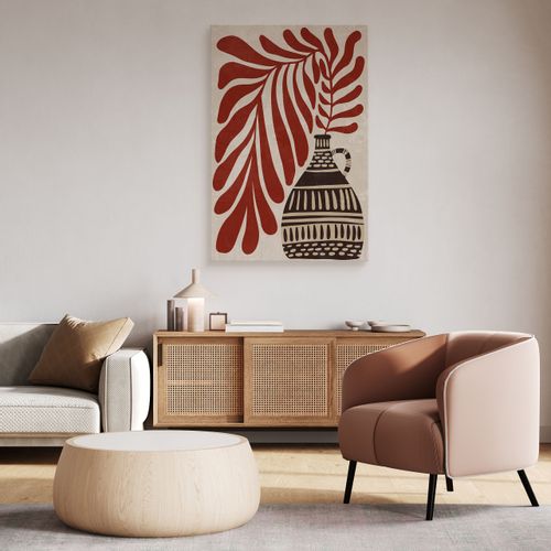 Obraz Na Płótnie Azteckie Wzory Rośliny Abstrakcja Boho 50cm x 70cm na Arena.pl