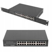 SWITCH 24 PORTY LANBERG RSGE-24 1GB RACK 19 METALOWY NIEZARZĄDZALNY