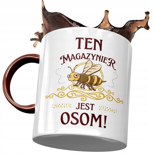 Kubek Bordowy Dla Magazyniera Ten Magazynier Jest Z Nadrukiem Ze Zdjęciem na Arena.pl