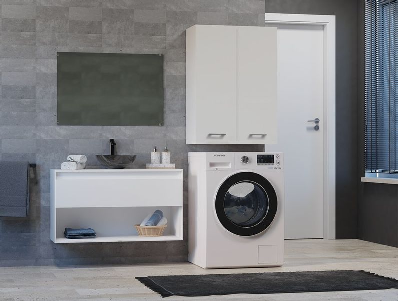 SZAFKA NAD PRALKE POLA MINI DD BIEL MAT zdjęcie 5