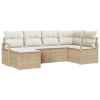 Zestaw Sof na Ogród z poduszką 8 pcs Beżowy i kremowy