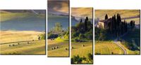 120CM 55 OBRAZ 4 ELEM GOSPODARSTWO TOSKANII ŚCIENNY