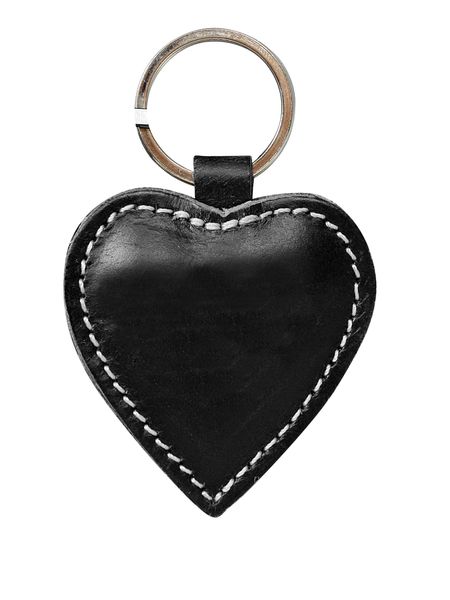 skórzany brelok - serce hg010 black zdjęcie 1