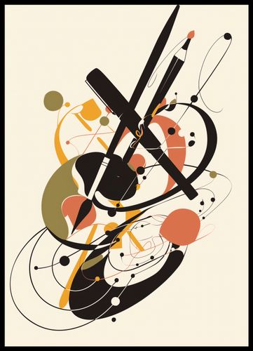 Plakat 50x70cm Abstrakcyjny Rapsod na Arena.pl