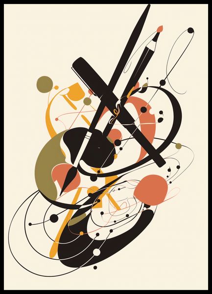 Plakat 50x70cm Abstrakcyjny Rapsod zdjęcie 2