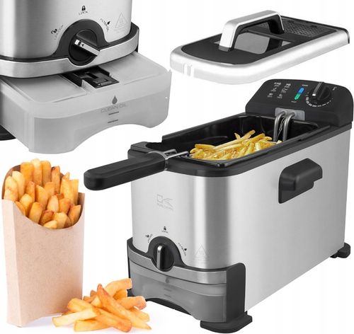 FRYTKOWNICA TRADYCYJNA OLEJOWA 3L FILTR OLEJU FRYTOWNICA TERMOSTAT na Arena.pl