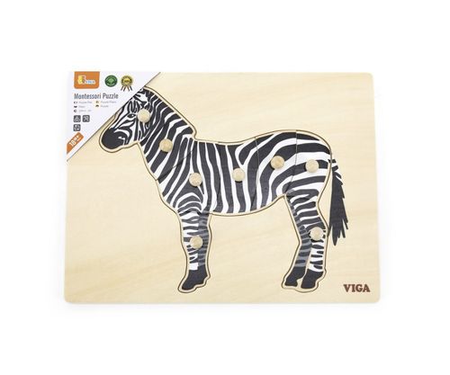 Viga 44603 Puzzle na podkładce z uchwytami - Zebra na Arena.pl