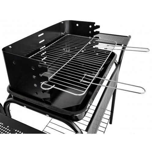 GRILL OLECZNY MULTIGARDEN Z REGULOWANYM RUSZTEM I PÓŁKAMI na Arena.pl