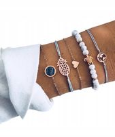 Zestaw bransoletka łańcuszek żółw ananas planeta serce