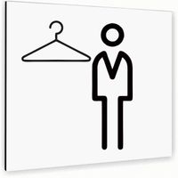 Tabliczka DIBOND SZATNIA MĘSKA BIAŁA Tablica nierdzewna NADRUK UV