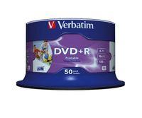 Verbatim DVD+R do nadruku bez logo NO ID 50 sztuk