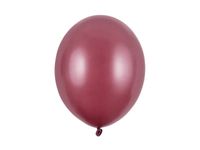 Balony metallic bordowe strong, 30 cm 10 szt.