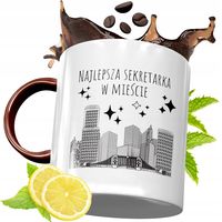 Kubek Bordowy Dla Sekretarki Na Urodziny Prezent Z Nadrukiem Ze Zdjęciem