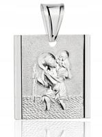 Wisiorek Srebrny Medalik Św. Krzysztof pr 925