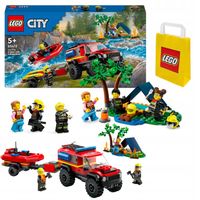 LEGO CITY 60412 SAMOCHÓD TERENOWY SUV AUTO WÓZ STRAŻACKI Z ŁODZIĄ RATUNKOWĄ