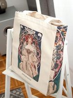 TORBA TOTE BAG TOREBKA DLA KOBIET MĘŻCZYZN BAWEŁNA ZAMEK KIESZEŃ VAN GOGH