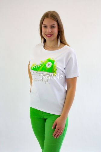 Koszulka z trampkiem Martina Biała z limonką S/M na Arena.pl