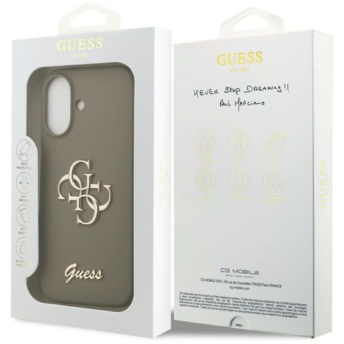 Etui Guess Silicone Big 4G Script do iPhone 17 brązowy na Arena.pl