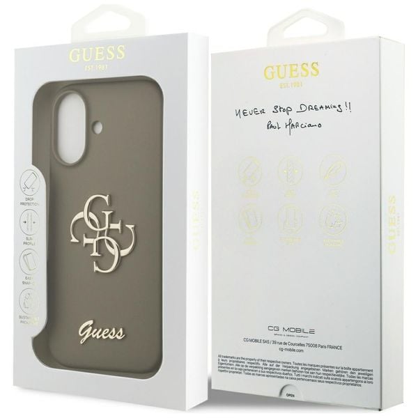 Etui Guess Silicone Big 4G Script do iPhone 17 brązowy zdjęcie 8