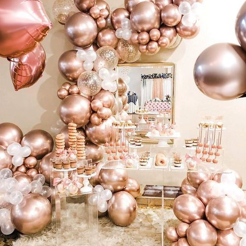 Balony na wieczór panieński, wesele, urodziny, 100 szt. rose gold na Arena.pl