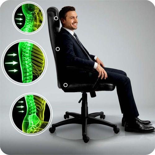 Fotel biurowy obrotowy Sofotel czarny na Arena.pl