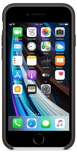 Silikonowe etui do iPhone SE czarne na Arena.pl