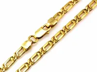 Złoty łańcuszek z prostokątnych ogniw 3.2mm r45