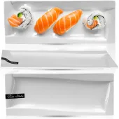 PÓŁMISEK PROSTOKĄTNY 30,5X11,5CM VIVA PORCELANOWY BIAŁY SERWOWANIE POTRAW