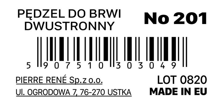 201 PIERRE RENE Pędzel do Brwi ze Szczoteczką zdjęcie 3