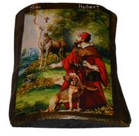 Ikona Święty Hubert patron myśliwych i leśników