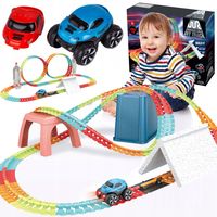 ELASTYCZNY TOR WYŚCIGOWY CHANGEABLE TRACK DŁUGI AUTKO LED 195 EL 480CM