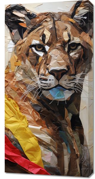 Obraz 50x100cm Papierowy Tygrys zdjęcie 1
