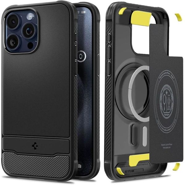 SPIGEN RUGGED ARMOR MAGFIT IPHONE 15 PRO MATTE BLACK zdjęcie 1