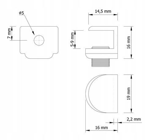 20X CZARNA PODPÓRKA DO PÓŁKI SZKLANEJ, WSPORNIK PÓŁKI PODPÓRKA NA na Arena.pl