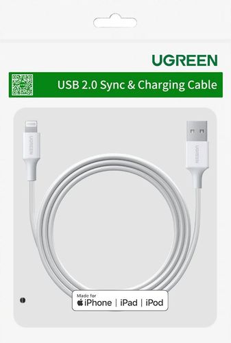 Kabel przewód do iPhone USB - Lightning MFI 1m 2.4A biały na Arena.pl