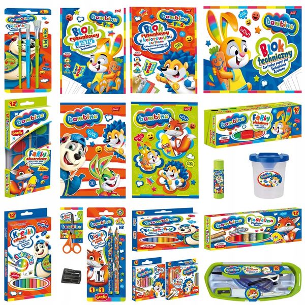 WYPRAWKA SZKOLNA BAMBINO XXL PREMIUM 20 ELEMENTÓW zdjęcie 1