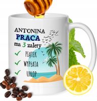 Kubek Dla Antoniny Koleżanki Przyjaciółki Prezent Z Nadrukiem Biały 330Ml