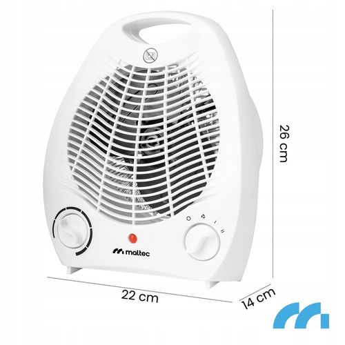 FARELKA TERMOWENTYLATOR GRZEJNIK ELEKTRYCZNY TERMOSTAT 2000W MAŁY na Arena.pl